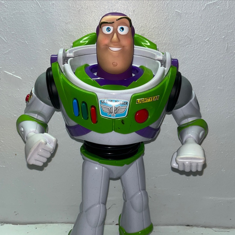 Disney Toy Story Buzz Lightyear Talking Action Figure Vintage 12" Thinkway Toys